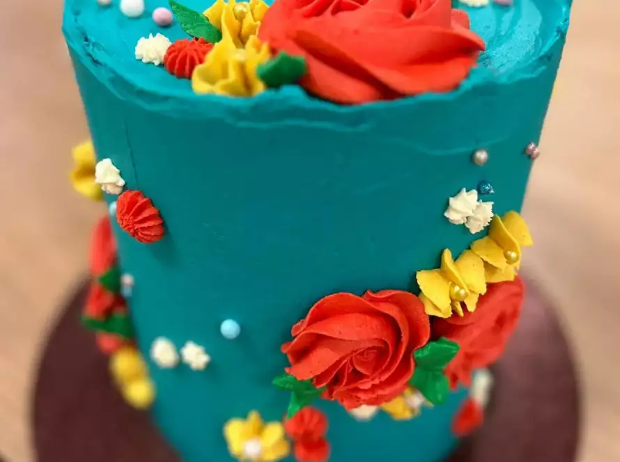 Jade Butter Cream cake by Spiffydrip Cake Co